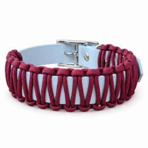 Halsband "Easy" Hellblau-Bordeaux (Sofortkauf)